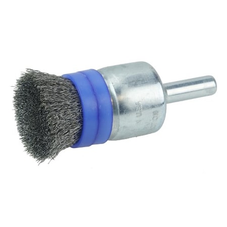 Weiler 3/4" Banded Crimped Wire End Brush, .006" Steel Fill 11102